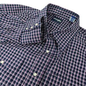 Wrangler Pearl‎ Snap Long Sleeve Shirt XXL Men's Blue Purple Plaid